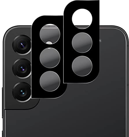 QUITECO Kamera Schutz Glas für Samsung Galaxy S21 FE 5G [2 Stück] Panzer Schutzfolie Linsenschutz Kameraglas Schwarz