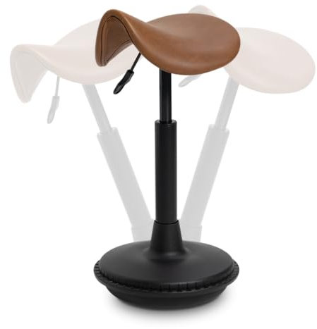 Wobblez Sgabello ergonomico da ufficio | Sgabello oscillante per la schiena regolabile in altezza da 43 a 63 cm per una scrivania normale | Sgabello da ufficio ergonomico