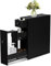 LIFEZEAL Petite Armoire de Toilette sur Pied avec 2 Tiroirs, Support Papier Toilette, Meuble de Rangement Étroit pour Salle de Bain, Cuisine, Salon, Gain de Place, 48 x 14 x 58 cm,Noir