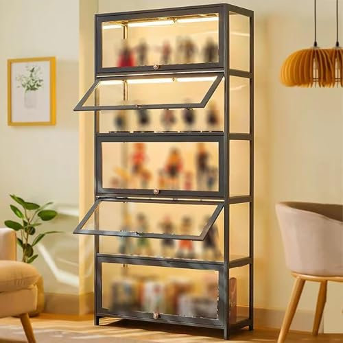 LXXBDDM VHolzvitrine, multifunktionale staubdichte A 5-floors-70cm