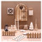 RISAKOGO Wichteltür Zubehör Weihnachten,Wichteltür Set Miniatur Wichtel Zubehör Backset - Zauberhafte Wichteltür Komplettset für Weihnachten, DIY Geschenk für Kinder
