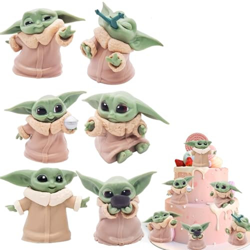 Cartoon Cake Tortenfiguren, Kuchendeko 6 Stück Mini Figuren Set Minifiguren Tortendeko, 5-5.5cm Mini Babyspielzeug Puppendekoration, Für Kindergeburtstag Für Kinder Dekorationen