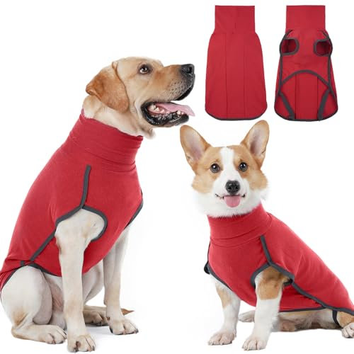 Hjyokuso hundepullover, hundemantel Fleece, Pullover Hund, Hunde Pullover für kleine mittelgroße große Hund, Warmer und Leichter hundepulli, wintermantel Hund, Outdoor hundemantel,hundejacke