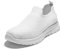 JOMIX Zapatillas Mujer sin Cordones Verano de Malla Zapatillas Depotivas Mujer Zapatillas Mujer Casual Transpirables Sneakers Mujer Gimnasio Correr Tenis, Blanco, 38 EU