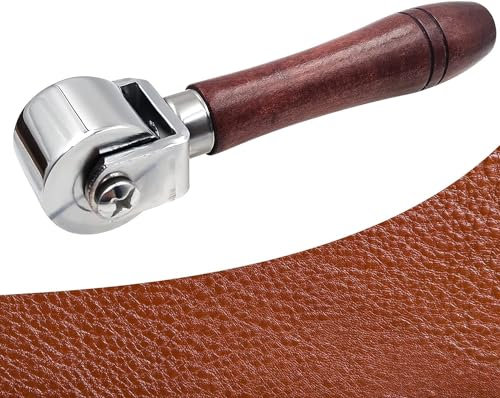 WSAMJIN Rullo del Bordo di Stampa in Pelle, Rullo di Pressione in Acciaio Inossidabile, Rullo Super Pressione per Cuciture In Pelle per Cuciture in Pelle per Bordatura (26 mm)