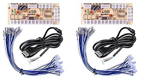 Plawee 2X DIY Arcade Joystick Platine USB Gamepad Platine für Mame Jamma und Andere PC Kampf Spiele
