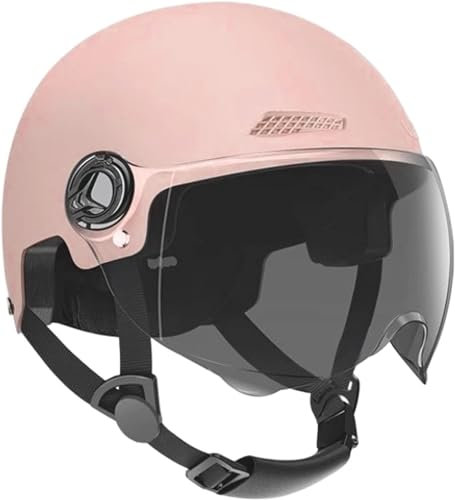 Générique Casque Trottinette Electrique, Casques Demi-Scooter Hautement Protecteurs Amortisseurs, Équipement De Protection pour Patinage, Escalade, Adultes Et Jeunes (54-62 Cm) (Rose)