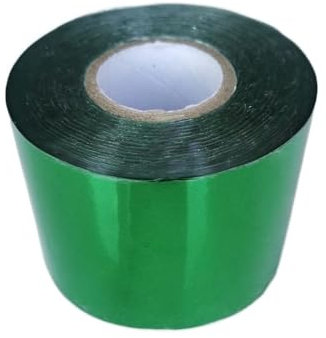 Heißpräge Folie 1 Rolle 5 cm x 120 m, 10 Farben, Heißprägefolie, Wärmeübertragung, Zubehör for die Logoprägung auf PVC-Papier für die Kartenherstellung Scrapbooking (Color : Green)