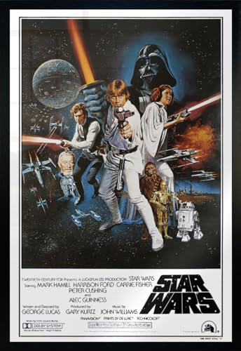 Star Wars: Episode IV - A New Hope - Gerahmtes Poster (Hauptmotiv Style 'C' - American) (Größe: 61cm x 91,5cm)
