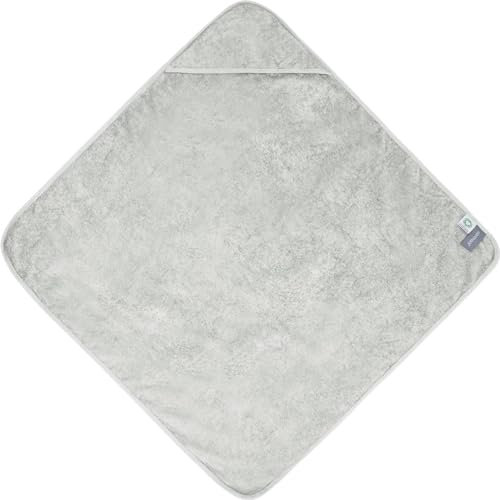 normani Kinder Kapuzentuch Frottee Wickeltuch Kapuzenhandtuch aus 100% Bio-Baumwolle - Baby Badehandtuch 100x100 cm Farbe Hellgrau