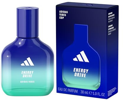 adidas Vibes Energy Drive Eau de Parfum, langanhaltender, energiespendender Unisex-Duft mit natürlichen ätherischen Ölen, 30ml