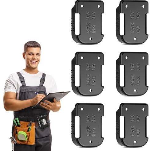 Lot de 6 Supports de Batterie compatibles avec Les Batteries Bosch, Support de Batterie, Support de Batterie Bosch, Compatible avec Batterie Outil Lithium-ION 18 V Bl1860 Bl1850 B