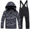 Amur Leopard Kinder Mädchen Skianzug 2 Teilig Skijacke mit Kapuze + Skihose Winddicht Wasserdicht Verfickte Schneeanzug Jungen, Schwarze Jacke+Schwarze Hose, 146 (Etikettengröße: XL)
