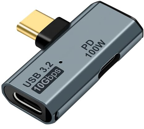 Seminer USB C OTG Adapter, Typ C 100W PD Laden USB C auf Dual USB C Splitter für iPhone 15 Pro Max, Google TV Chromecast 2020, MacBook, Samsung Galaxy S22/S23(Grau)