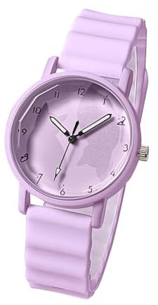 Montre Femme Bracelet Silicone Pas Cher Analogique, Montre Femme Fine à La Mode éLéGante, Montre Femme Chic Et Tendance Quartz Sport Classique Cadran Aiguilles Poignet Cadeau Saint-Valentin Style Chat