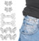 Nogeqi 6 Sets Schmetterling Jeans Knöpfe Hose Enger Machen, Hosenbund Enger Machen, Jeans Knöpfe Ohne Nähen Hosen Abnehmbare Verkleinern Clip Verstellbare für Lose Röcke