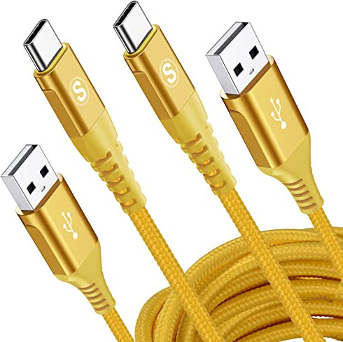 sweguard USB C Kabel 3.1A [2Stück 3m] Schnellladung,Ladekabel USB C Nylon Type C Kabel für Samsung Galaxy S25 S24 S23 S22 S21 S20 Plus/Ultra/FE,iPhone 16 15 Pro Max,Note20,A72 A71 A52 A51 A50,M31 M30s