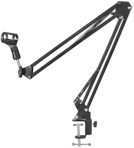Boom Arm Microphone Mic Stand for Blue Yeti HyperX QuadCast SoloCast Snowball Fifine Shure SM7B Audio-Technica