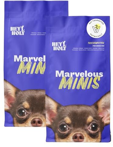 HEY HOLY Premium Trockenfutter für Minis 100% getreidefrei | 14kg hypoallergenes Hundefutter für ausgewachsene Minis mit Forelle | Hochverträglich aus natürlichen Zutaten