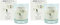 Ambientair Vela Aromática White Jasmine, Vela en Vaso de Cristal para Interiores, Duración 30 Horas (Paquete de 2), Scent: Jazmín Blanco