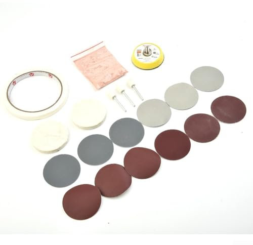 Kit de pulido de reparación de relojes, 20 piezas con polvo de óxido de cerio y herramientas de eliminación de arañazos para relojeros