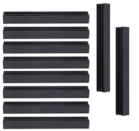 10 Stück Kühlkörper Mini Schwarzer Aluminium-Kühlkörper, Kühlkörper-Aluminium-Kühlrippe 13 X 11 X 107 Mm/0,5 X 0,4 X 4,2 Zoll für Transistoren und Elektronische Röhren