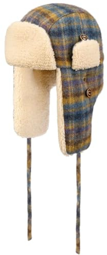 Stetson Meadville Bomber Fliegermütze Kariert Teddyapplikationen Unisex Herbst Winter