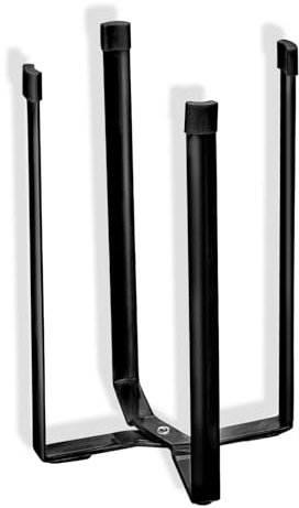 HUATEEN Draining Rack,Foldable Bottle Drying Rack for Kitchen, Soda Stream & Baby Bottles - Collapsible Carbon Steel Drainer Stand with Non-Slip Base, Space Saving 13.1x15.8cm Black