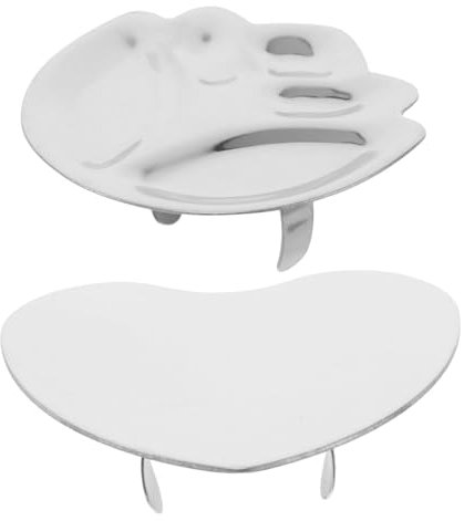 Didiseaon 2pcs Nail Art Ring Palette Metal Gel Palette for Manicure Painting Tool for Nail Polish Holder Ring