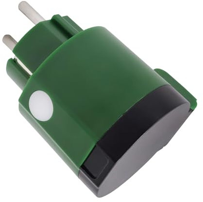 LED ATOMANT Enchufe Inteligente Exterior 16A, Enchufe Redondo Verde Wifi IP44, Smart Life y Tuya, Compatible con Alexa y Google Assistant