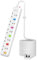 Mscien Long Extension Lead 10M with Switches, 5 Way Overload Protected Extension Cable, UK Power Strip Wall Mountable with 10 Metre Extension Cord, 5 Gang Multi Plug Extension Sockets