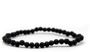 Lavastein Armband 4mm-12mm | Vulkanstein Armband mit kraftvoller Energie | Edelsteine aus Europa | Handgefertigtes Perlenarmband aus Deutschland | Schmuck für Damen & Herren