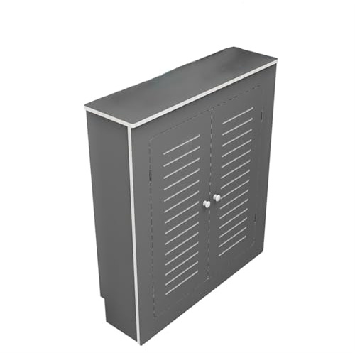 Radiator Cover Shelf Black Painted MDF Cabinet Radiator Cover Decorative Cabinet Heating Cabinet Shelf Bathroom Floor Cabinet, for Living Room, Hallway(70 * 70 * 20cm/27 * 27 * 8in)