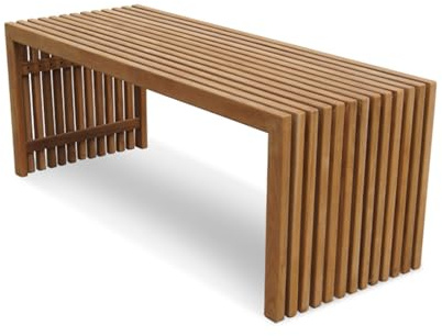 Baumbank Aus Massivholz Für Den Außenbereich Terrasse Gartenbank Parksitz Geeignet Für Garten Rasen Terrasse Und Hinterhof Starke Tragfähigkeit(Teak Bench,180cm/70in)
