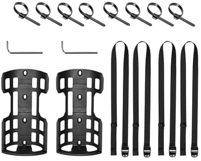 MotiveTech Bike Front Fork Cage Bike Front Rack Carrier Cargo Pannier Bike Fork Mount Bag Luggage Shelf for, Travel, Shopping, 2 Set