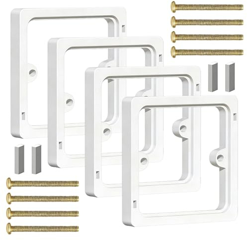 GMBANK 4-Pack Single Socket Spacer Rings,10mm Square Spacer with Screw