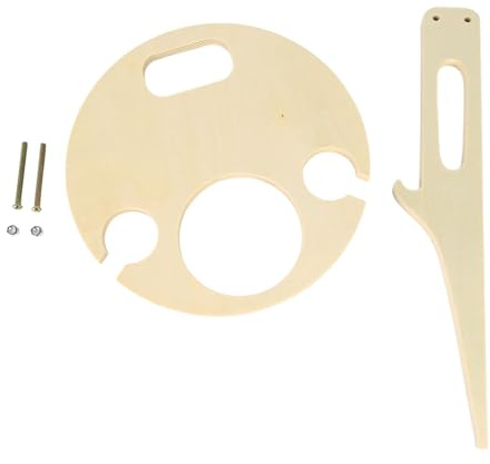Baxnore Table à vin Pliable en Bois Table de Pique-Nique Portable d'extérieur avec Support de Verre à vin Camping Plage arrière-Cour Bois synthétique Essentiel léger 20,3 oz