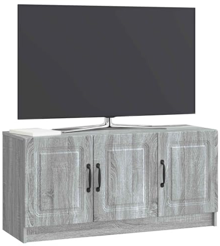 vidaXL TV-Schränk Graues Sonoma 99 x 34,5 x 47 cm Holzwerkstoff, Wohnzimmer, moderner Stauraum, rechteckiger TV-Ständer, vielseitiger Mediamöbel, stylisches Regal