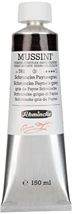 MUSSINI® - feinste Künstler-Harz-Ölfarben, Schmincke Paynesgrau - 150 ml