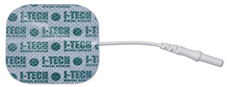 4 Elettrodi Adesivi Pregellati 48 x 48 mm cavetto attacco femmina Jack 2 mm