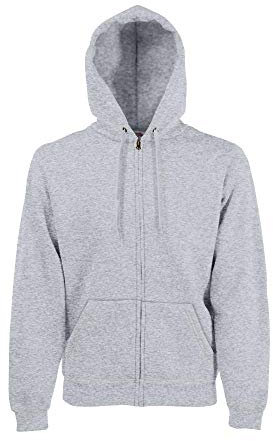 Fruit of the Loom - Hooded Sweat Jacket - Modell 2013 L,Heather Grey