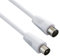 PremiumCord TV M/F, 75 Ohm, 3m - Cable coaxial (75 Ohm, 3m, 3 m, IEC, IEC, Male connector / Female connector, Blanco, 75 Ω)