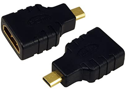 LogiLink AH0010 HDMI High Speed Adapter Buchse auf Micro HDMI Stecker, flache Ausführung und mit vergoldeten Kontakten, Ideal für Full HD schwarz