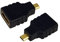 LogiLink AH0010 HDMI High Speed Adapter Buchse auf Micro HDMI Stecker, flache Ausführung und mit vergoldeten Kontakten, Ideal für Full HD schwarz