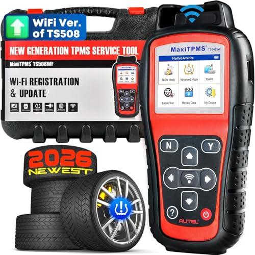 Autel MaxiTPMS TS508WF TPMS Programming Tool, 2026 Upgrade WiFi Ver. of TS508 TS501 TS408 TS601, Tire Pressure Monitor, Program MX-Sensors 315/433MHz, Relearn Activate All Sensors, TPMS Reset Diagnose
