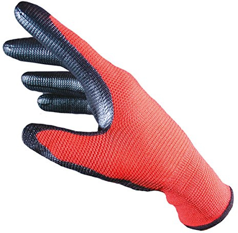 SEIZ 200100#07 Red Mamba Strickhandschuh, Polyamid, S/Größe 7, Rot (10-er Pack)
