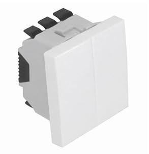 Efapel quadro 45 - Doble interruptor 2 módulos q-45 blanco