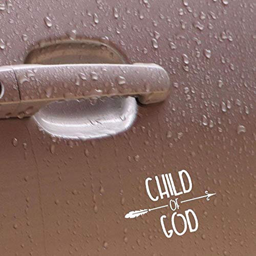 Child of God Faith Jesus Arrow Love Fun Sticker Vinyl Decal 12.7CM X 8.7CM - White