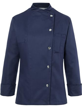 Karlowsky Damenkochjacke Larissa Stehkragen Polyester/Baumwollmix Marine Größe 48