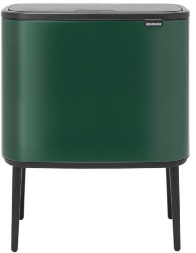 Brabantia Bo Touch Bin - 36L Inner Bucket (Pine Green) Waste Kitchen Bin - Soft-touch